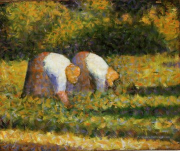 Georges Seurat œuvres - femmes de la ferme au travail 1883